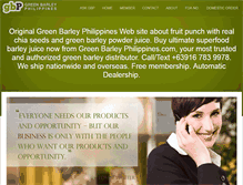 Tablet Screenshot of greenbarleyphilippines.com